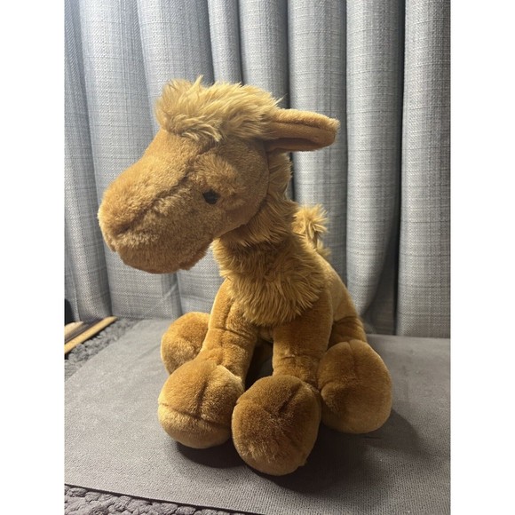 VTG Passport Plush Toy Camel Stuffed Animal Brown Weighted Feet Posable - Picture 10 of 13